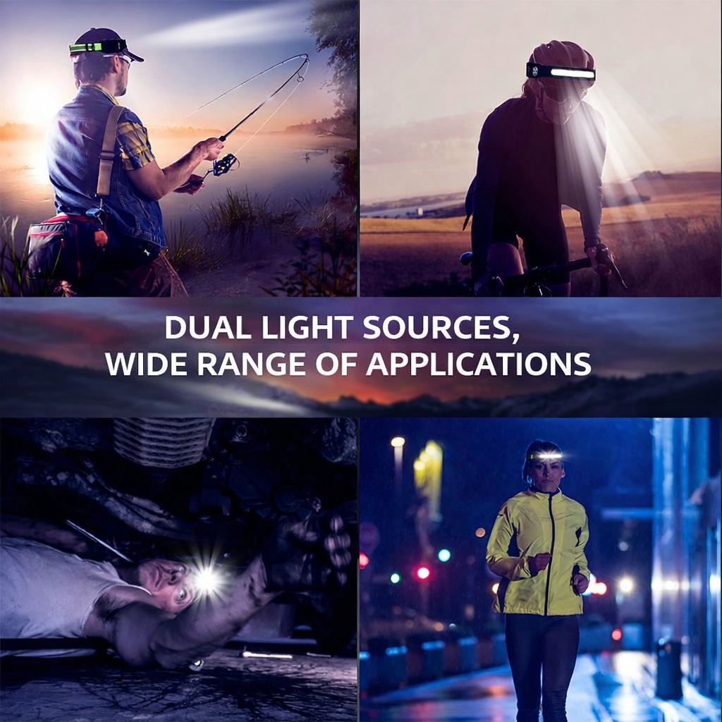 Motion Sensor Rechargeable LED Headlamp