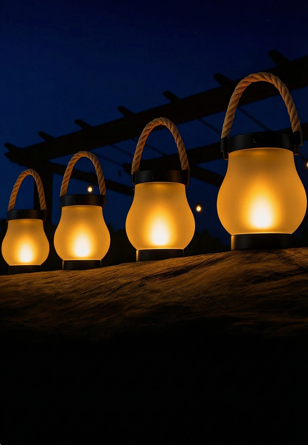 Solar powered lantern LED