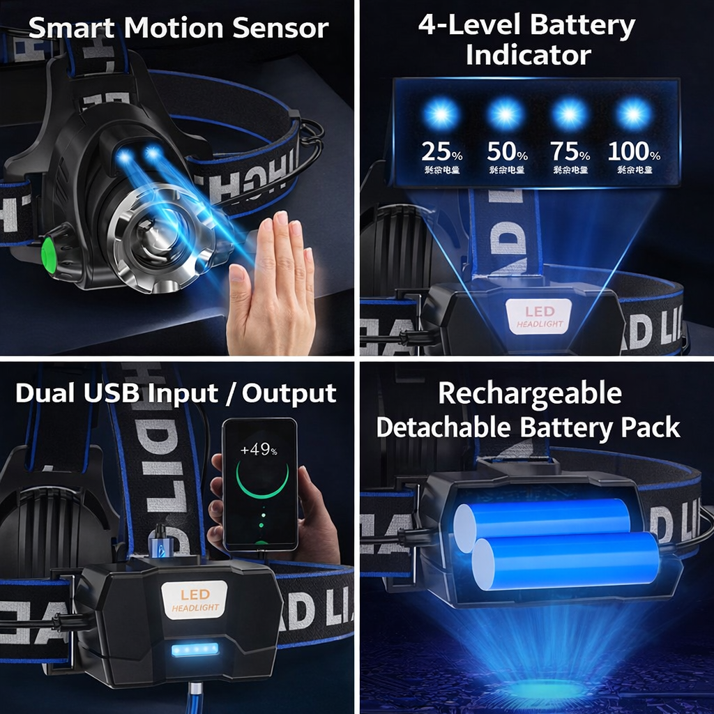 Zoomable High Power LED Headlamp