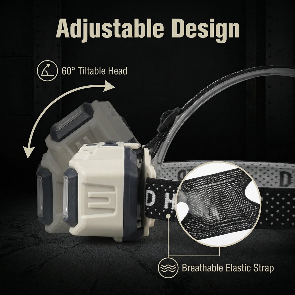 Dual LED Rechargeable COB Headlamp